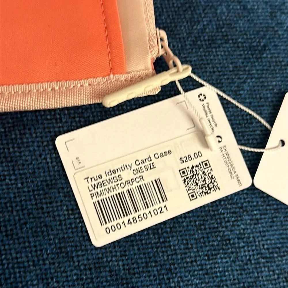 Lululemon True Identity Card Case Pink Mist/White Opal/Raspberry Cream NWT